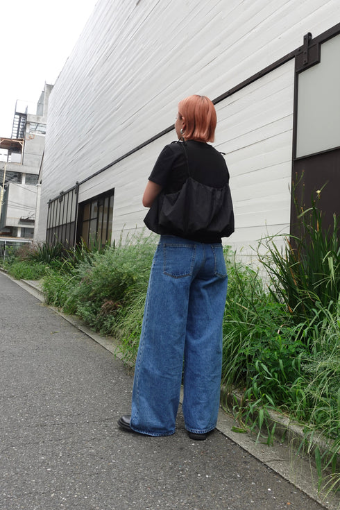 2wayチェックレイヤードデニム
